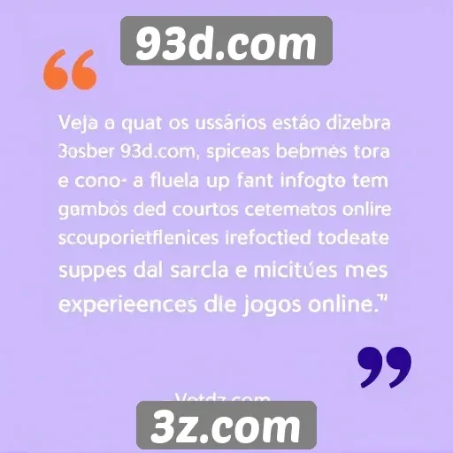 Feedback dos usuários sobre 93d.com